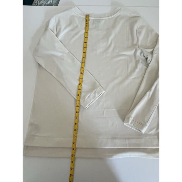 Weekend By Chicos Womens Sz 2 Soft Pullover Sweater Cream - Picture 6 of 6